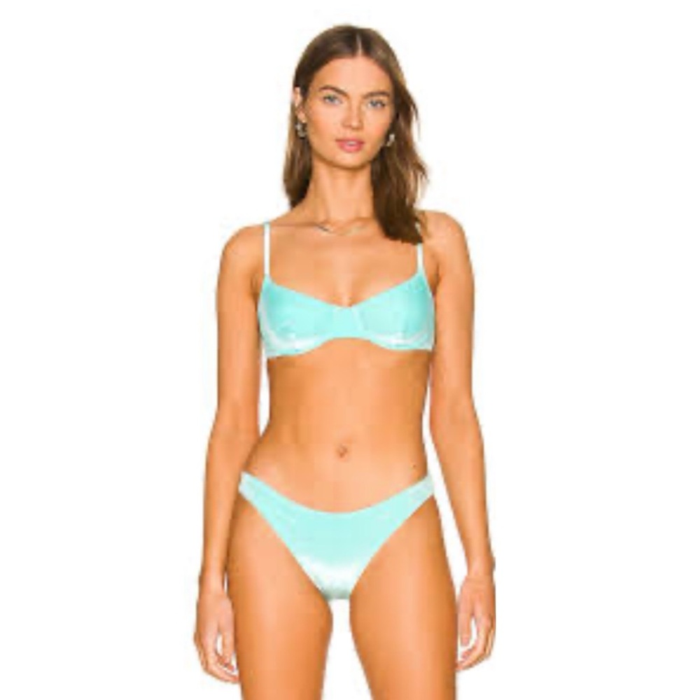 NWT Solid & Striped Eva Bikini Set in Velvet Aquamarine size XL